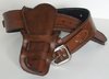 Plain Cartridge Belt with Double Loop Holster