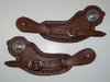 Buckaroo Spur Straps with Barbwire Concho