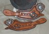 Buckaroo Spur Straps Lined with Concho