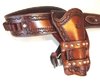Cartridge Belt with Double Loop Holster With Brass Spots